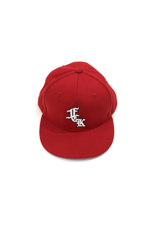 FCK white sox parody fitted cap RED