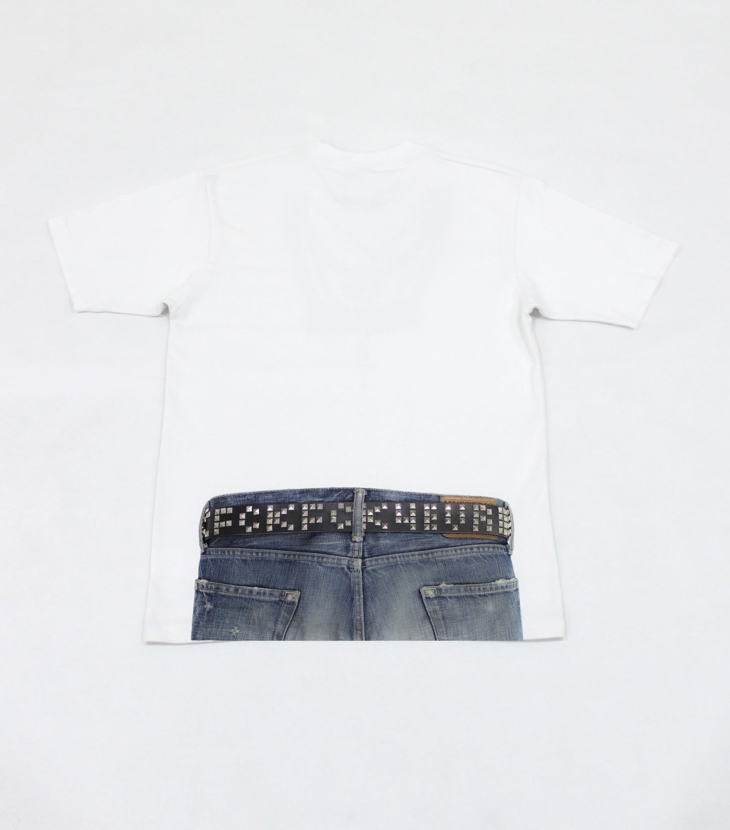 Denim trompe l’oeil t shirt